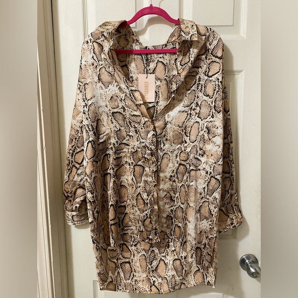 Miss Guided oversize T-Shirt Dress